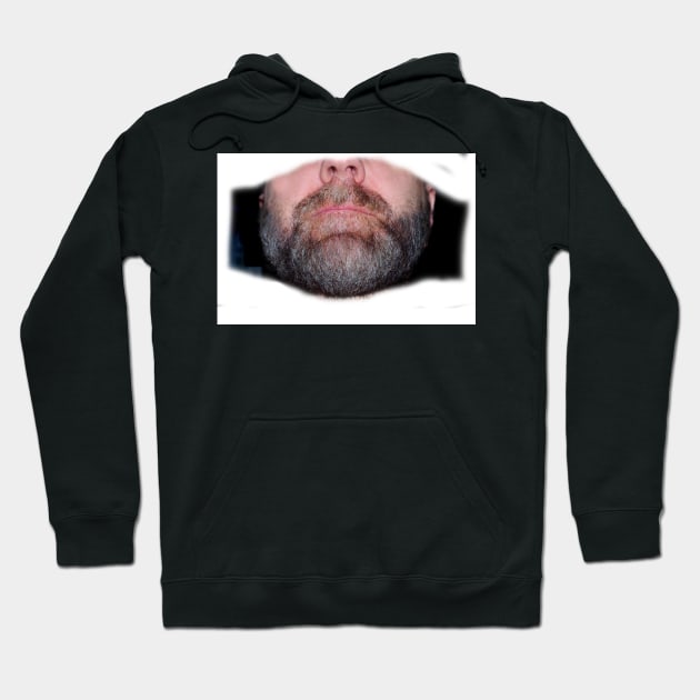 Mans face with beard Hoodie by Simon-dell
